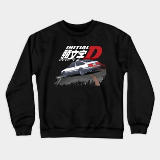 Initial D  AE86 - JDM Mountain Downhill Night Ride Drift Racing Takumi Fujiwara Crewneck Sweatshirt